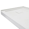 KORDURA 60x30''/60X32''in Solid Surface Artificial Stone Shower Bases&Pan in Matte White with  LH/RH Drain